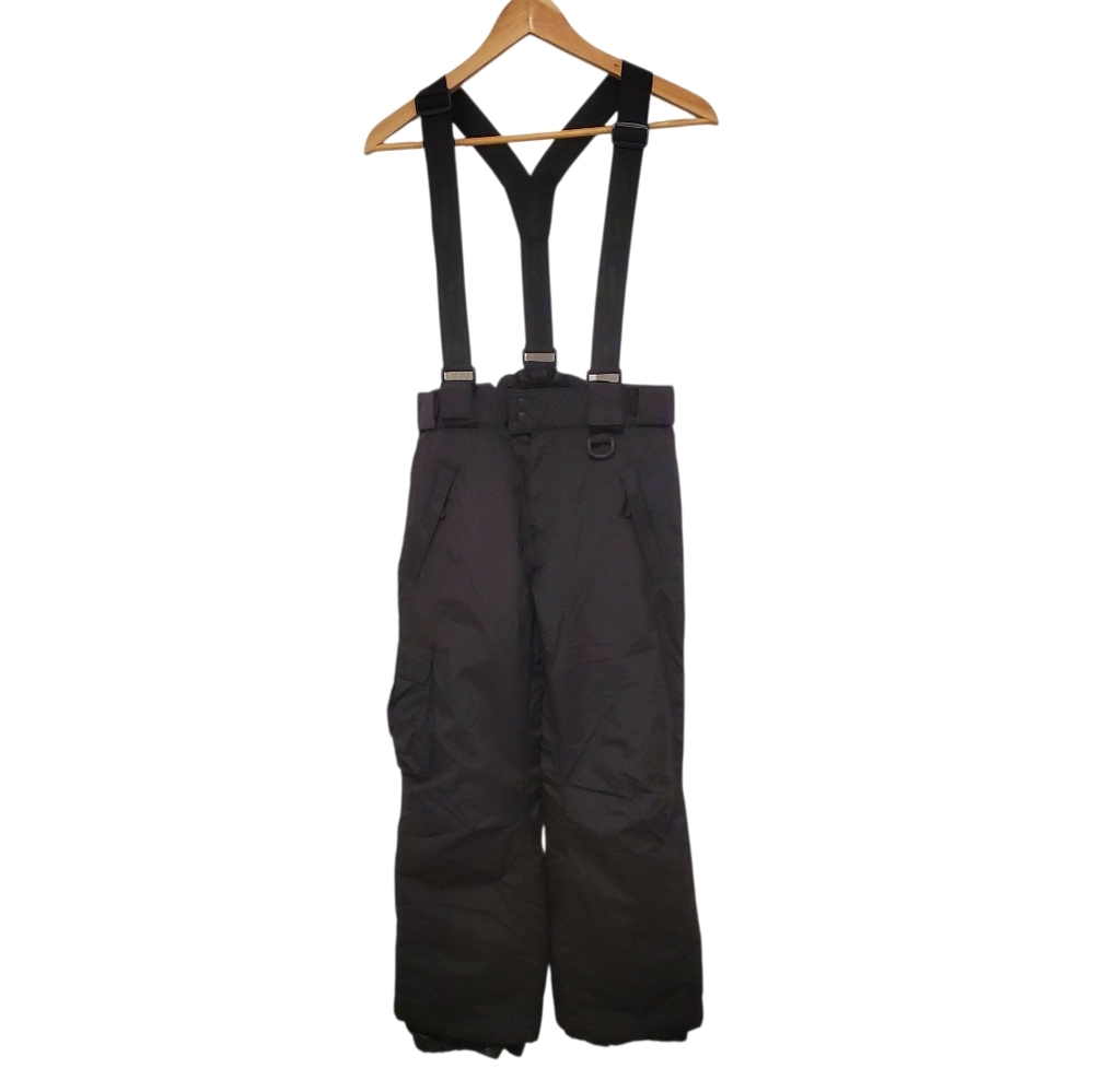 Sport Essentials Snow Bib Kids Size 14 Black Removable Straps Cargo Pants